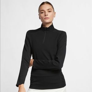 NWT Nike Dri-FIT UV 40+ 1/4 Zip Black Golf Size S